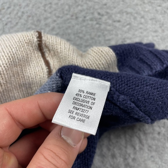 Croft & Barrow Sweater Womens Large Navy Patriotic Bear Embroidered Cardigan - Picture 11 of 12